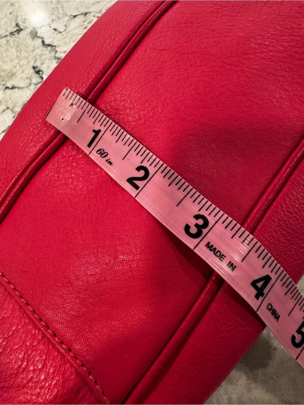 Y2K Juicy Couture Bright Pink Leather Shoulder Bag Purse Rare